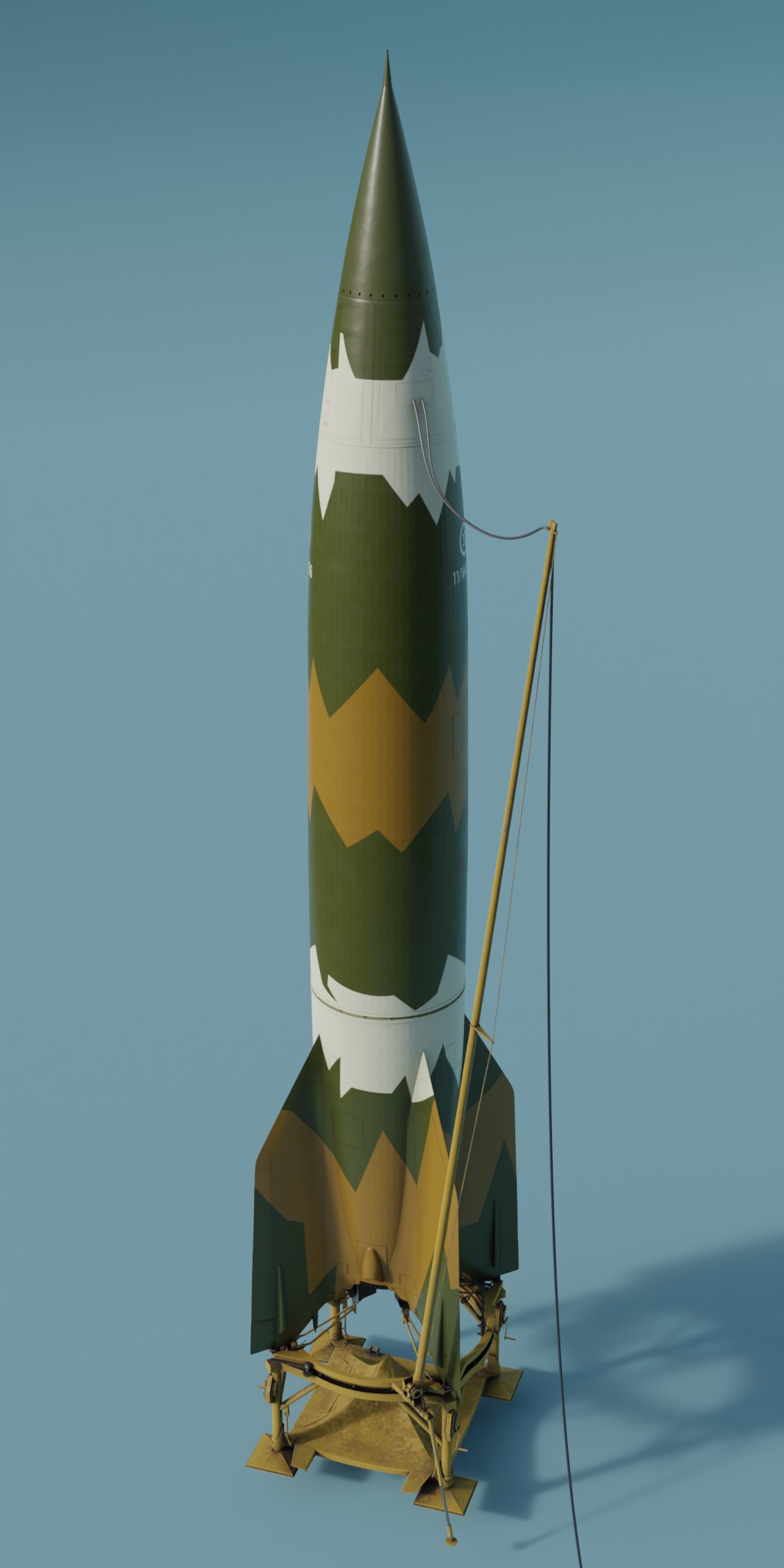 V2 Rocket (with interior), launch pad and transport trailer preview image 3
